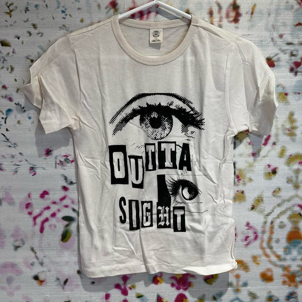 Urban Outfitters Eye Graphic Tee - Cream